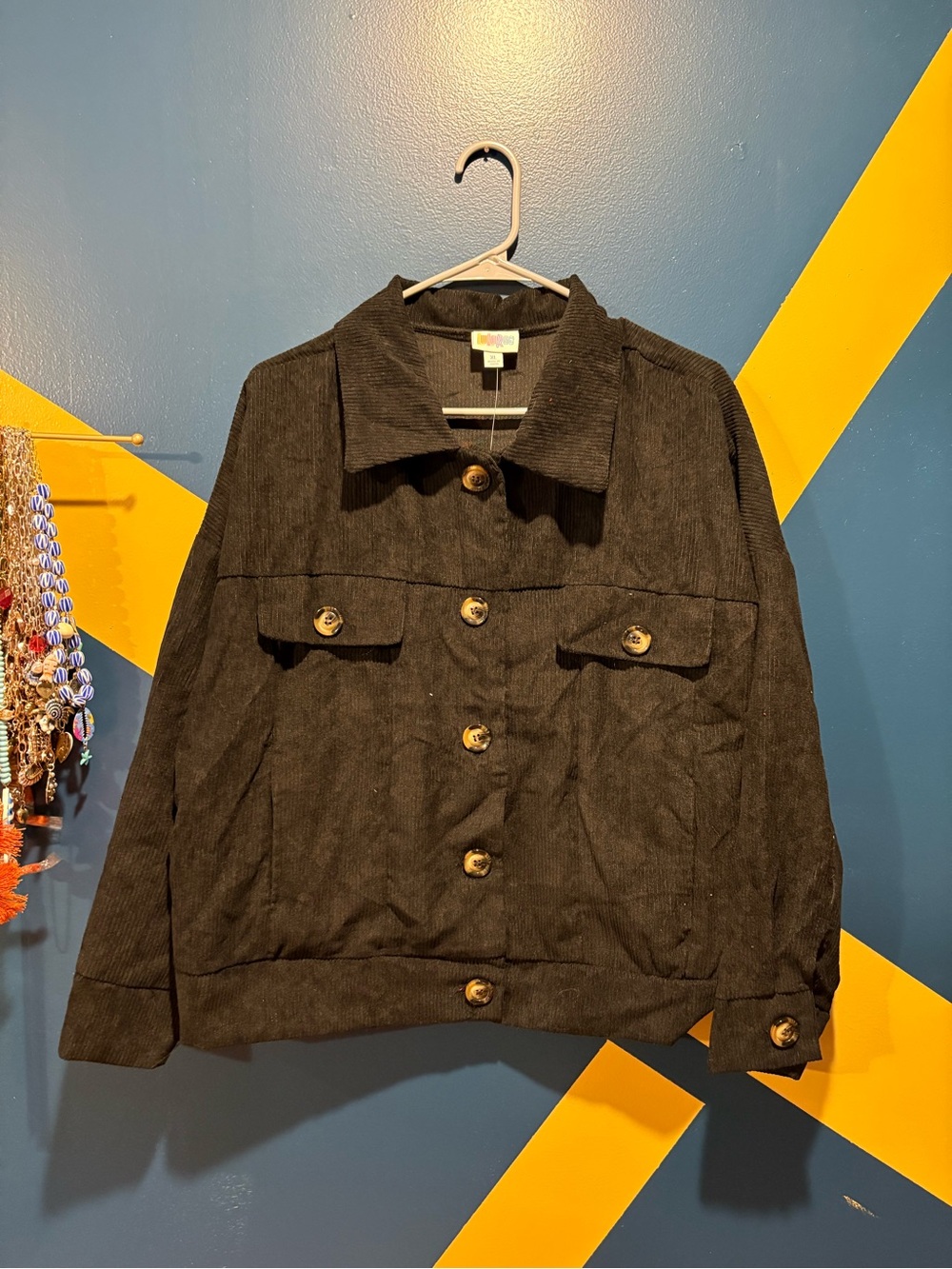 LuLaRoe Black Corduroy "Berlin" Jacket NWT